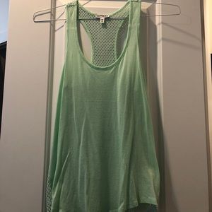 Mint green EXPRESS tank top with fish-net back